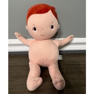 Lilliputiens Rose Soft Baby Doll Plush Toy European Belgian Design Red Hair 14"